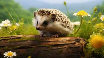 AI generated hedgehog high quality image photo