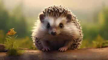 AI generated hedgehog high quality image photo