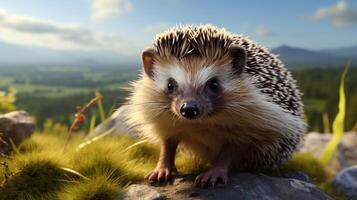 AI generated hedgehog high quality image photo