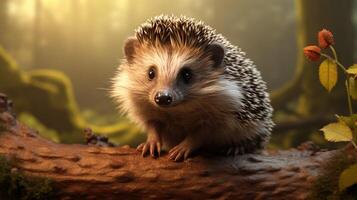 AI generated hedgehog high quality image photo