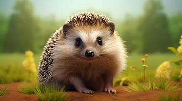 AI generated hedgehog high quality image photo