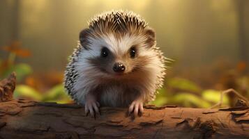 AI generated hedgehog high quality image photo