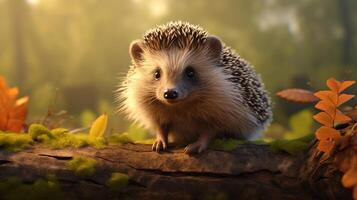 AI generated hedgehog high quality image photo