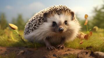 AI generated hedgehog high quality image photo