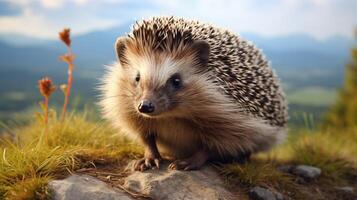 AI generated hedgehog high quality image photo