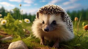 AI generated hedgehog high quality image photo