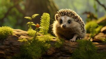 AI generated hedgehog high quality image photo