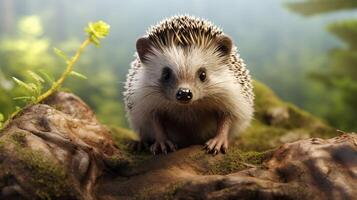 AI generated hedgehog high quality image photo