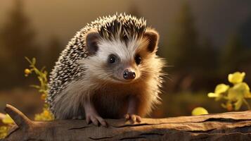 AI generated hedgehog high quality image photo