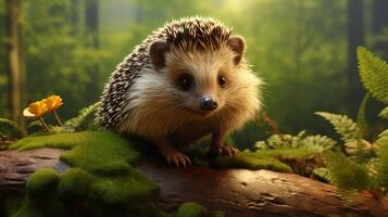 AI generated hedgehog high quality image photo