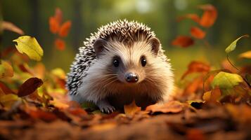 AI generated hedgehog high quality image photo