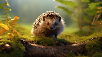 AI generated hedgehog high quality image photo