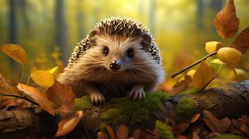 AI generated hedgehog high quality image photo