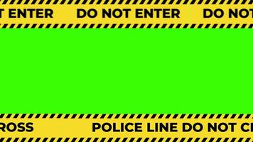 police lines do not cross and do not enter animation. video