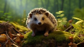 AI generated hedgehog high quality image photo