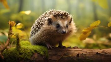 AI generated hedgehog high quality image photo