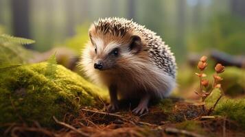 AI generated hedgehog high quality image photo