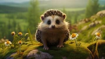 AI generated hedgehog high quality image photo