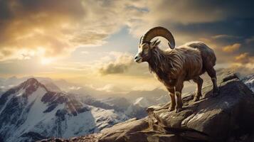 AI generated ibex high quality image photo