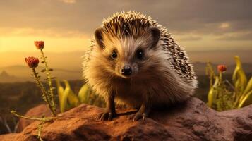 AI generated hedgehog high quality image photo