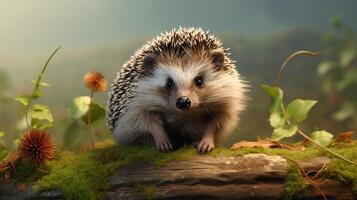 AI generated hedgehog high quality image photo