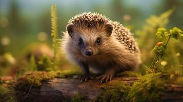 AI generated hedgehog high quality image photo