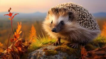 AI generated hedgehog high quality image photo