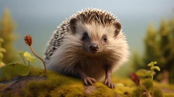 AI generated hedgehog high quality image photo