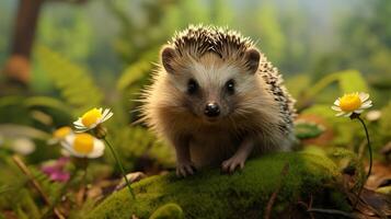 AI generated hedgehog high quality image photo