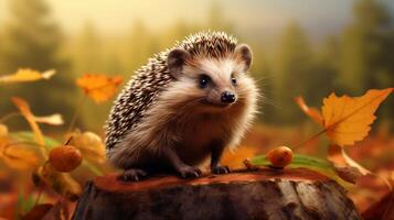 AI generated hedgehog high quality image photo