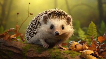 AI generated hedgehog high quality image photo