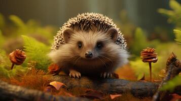 AI generated hedgehog high quality image photo