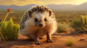 AI generated hedgehog high quality image photo