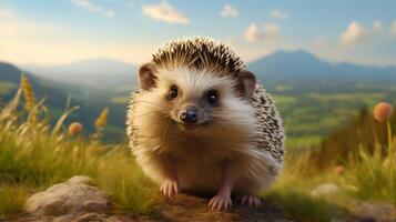 AI generated hedgehog high quality image photo