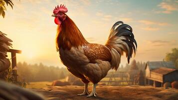 AI generated hen high quality image photo