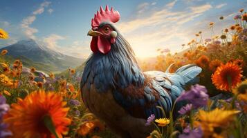 AI generated hen high quality image photo