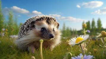 AI generated hedgehog high quality image photo