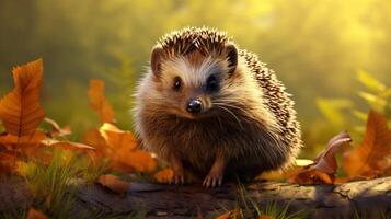 AI generated hedgehog high quality image photo