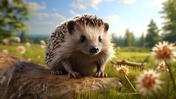 AI generated hedgehog high quality image photo