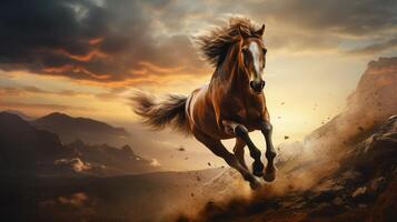 AI generated horse high quality image photo