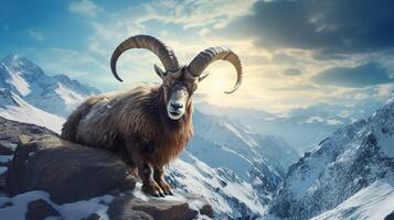 AI generated ibex high quality image photo