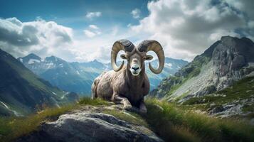 AI generated ibex high quality image photo