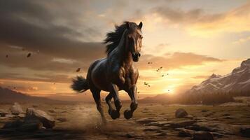 AI generated horse high quality image photo