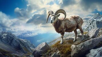 AI generated ibex high quality image photo