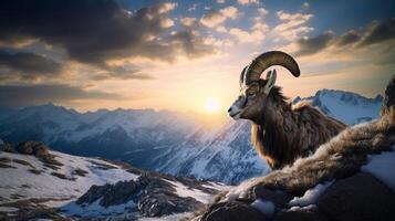 AI generated ibex high quality image photo