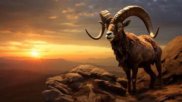 AI generated ibex high quality image photo