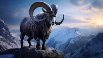 AI generated ibex high quality image photo