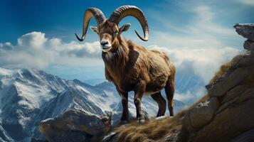 AI generated ibex high quality image photo