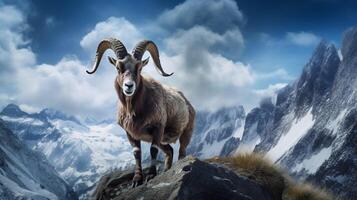 AI generated ibex high quality image photo