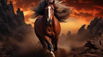 AI generated horse high quality image photo